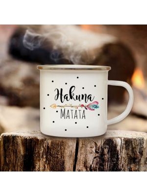 Tasse Becher Spruch Hakuna Matata Kaffeebecher Geschenk Punkte Kaffeetasse ts673 