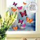 Fensterbild Schmetterlinge pink orange lila wiederverwendbar Fensterbilder bf57