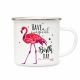 Emaille Becher Tasse Flamingo Spruch have a magical birthday Kaffeetasse Geschenk eb177