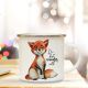 Emaille Becher Tasse Fuchs mit Spruch Du bist wundervoll Kaffeetasse Geschenk eb282