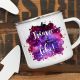 Emaille Becher Camping Tasse Galaxie Spruch Träume nicht nur lebe Kaffeetasse Geschenk eb309