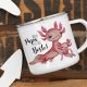 Emaille Becher Tasse Axolotl mit Kinder Papa ist der Beste Kaffeetasse eb358