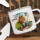 Emaille Becher Tasse Kater Katze Angel Keep calm and go fishing Geschenk eb375