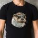 Herren T-Shirt Harry Otter mit Brille Shirt schwarz in 4 Größen Geschenk hs8