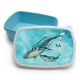Lunchbox Brotdose blau Wal mit Kind & Wunschname Geschenk Einschulung LBr16
