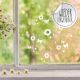 Fensterbild Fensterbilder Blumen Schmetterlinge wiederverwendbar M2458