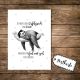 A6 Postkarte Karte Faultier mit Spruch Zitat Motto ich wär lieber erfolgreich und elegant - hab mich für faul und geil entschieden A6 Postcard card print sloth with quote saying i'd rather be successful and graceful - i decided for lazy and awesome pk11