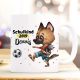 Tasse Becher Einschulung Hund Schäferhund Fußball Name & Jahr Geschenk ts1061