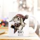 Tasse Becher Kaffeetasse Kaninchen Hase mit Schal Mütze Tee und Spruch 