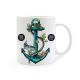 Tasse Kaffeebecher Anker mit Tau und Fisch Unterwasser 
